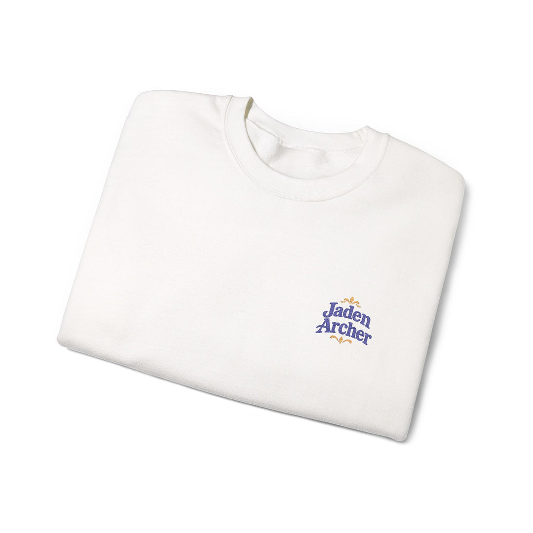 Embroidered Heavy Blend™ Crewneck Sweatshirt (Left chest) — Personalizable (F)