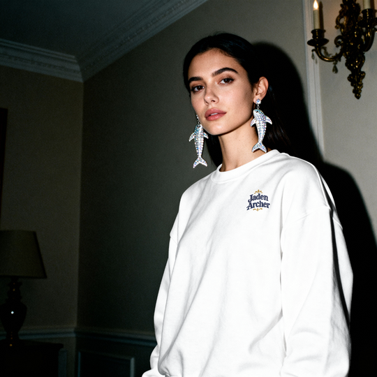 Embroidered Heavy Blend™ Crewneck Sweatshirt (Left chest) — Personalizable (F)