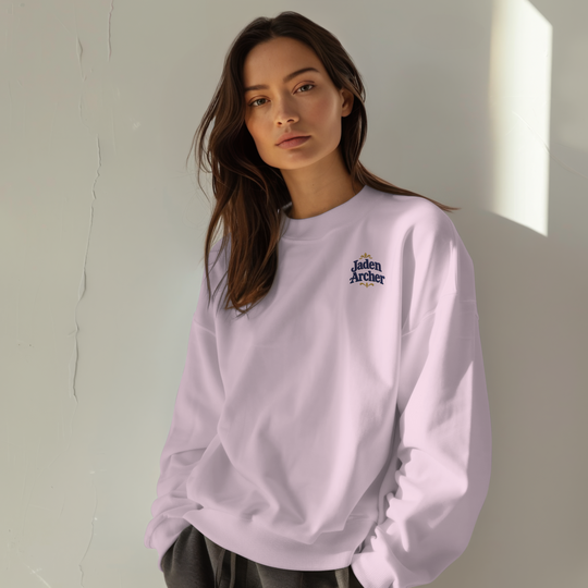 Embroidered Heavy Blend™ Crewneck Sweatshirt (Left chest) — Personalizable (F)