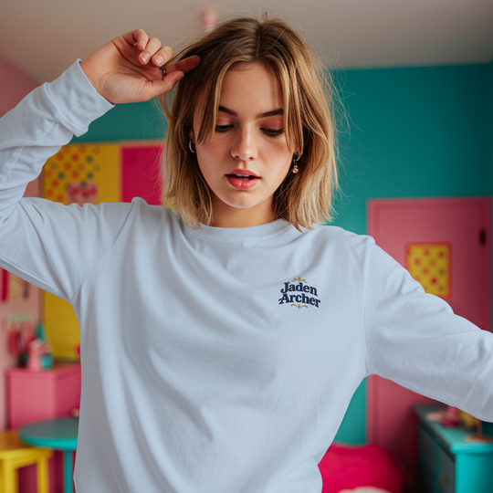 Embroidered Heavy Blend™ Crewneck Sweatshirt (Left chest) — Personalizable (F)