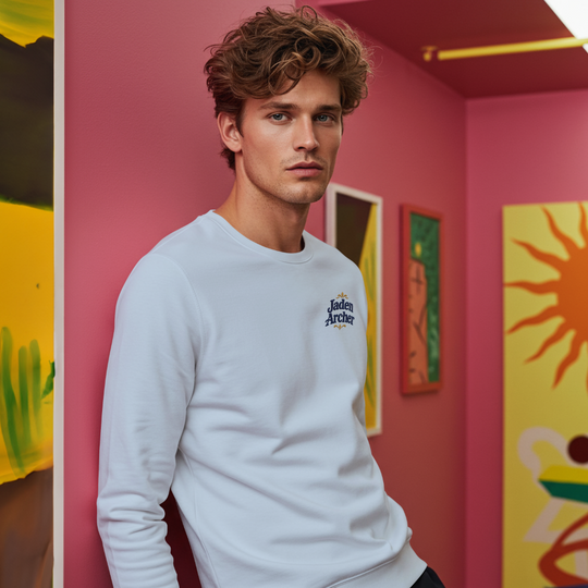 Embroidered Heavy Blend™ Crewneck Sweatshirt (Left chest) — Personalizable (M)