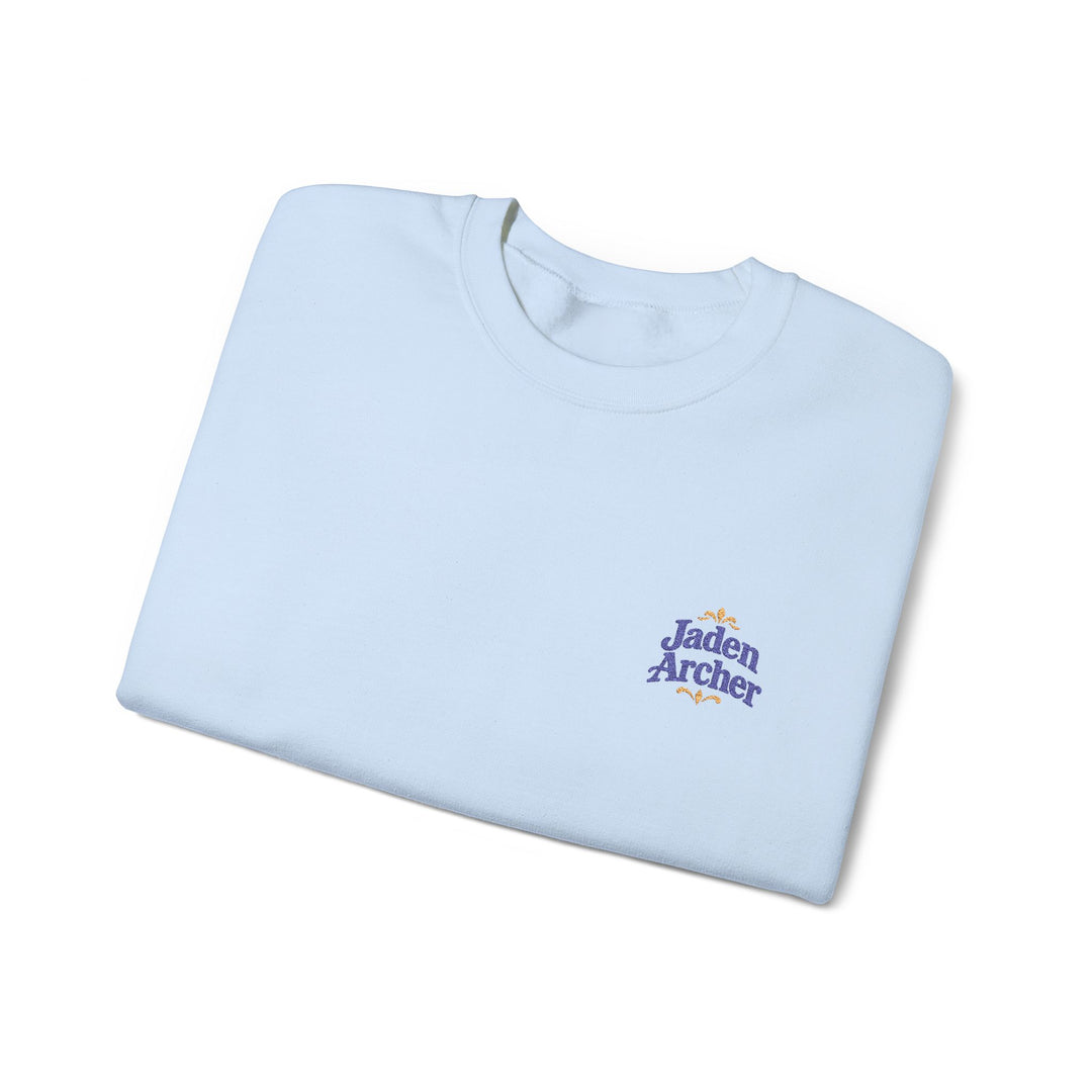 Embroidered Heavy Blend™ Crewneck Sweatshirt (Left chest) — Personalizable (F)